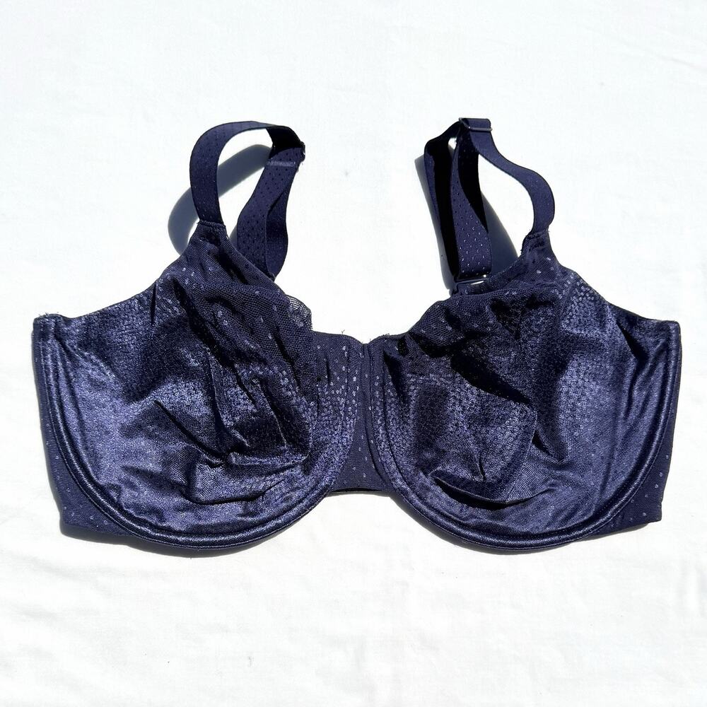 Wacoal Back Appeal Underwire Bra 38H Navy Blue 855303